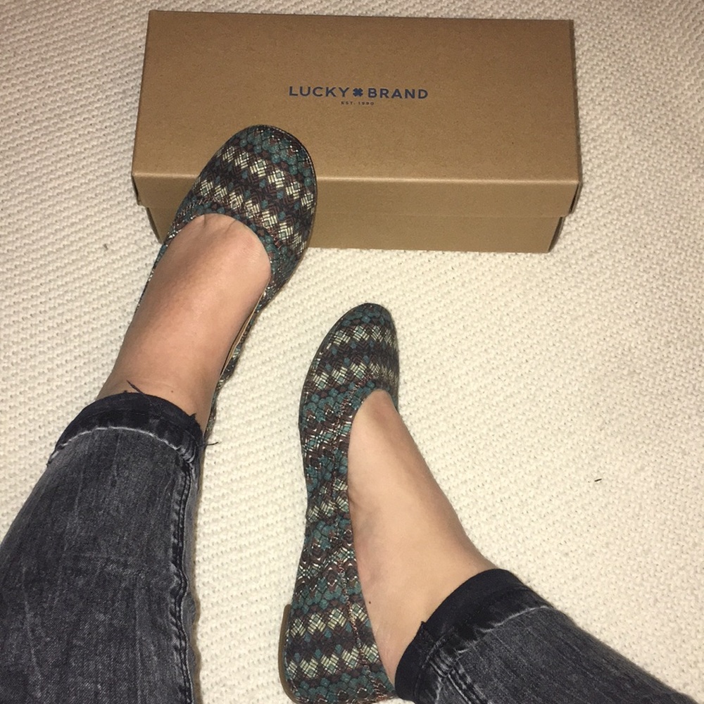 FINAL SALE✨!NWT/B! Diamond print Lucky Brand Flat